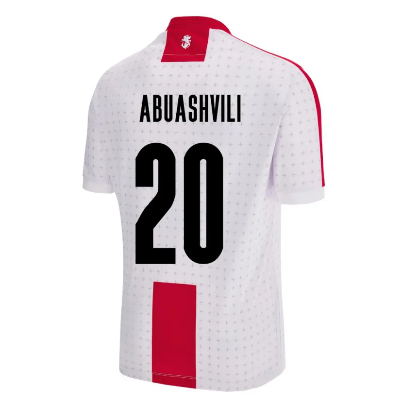 Danxen Män Georgia Giorgi Abuashvili #20 Vit Hemmatröja Matchtröjor 24-26 Tröjor T-Tröja