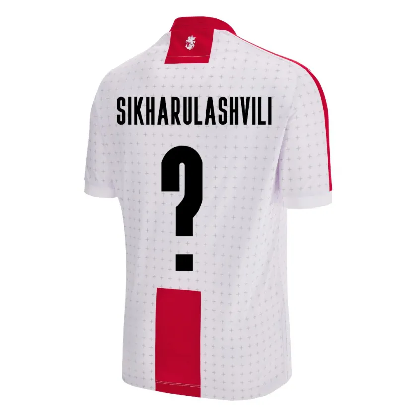 Danxen Män Georgia Nika Sikharulashvili #0 Vit Hemmatröja Matchtröjor 24-26 Tröjor T-Tröja