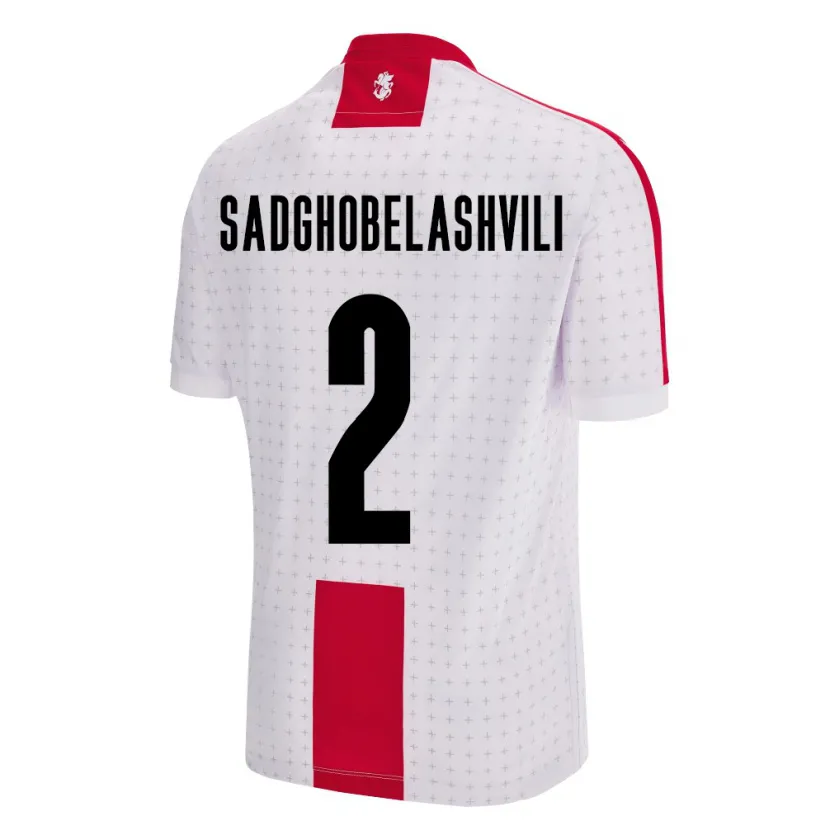 Danxen Män Georgia Gela Sadghobelashvili #2 Vit Hemmatröja Matchtröjor 24-26 Tröjor T-Tröja