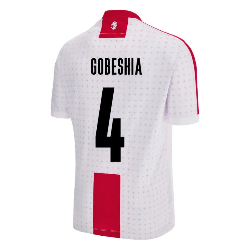 Danxen Män Georgia Tengo Gobeshia #4 Vit Hemmatröja Matchtröjor 24-26 Tröjor T-Tröja