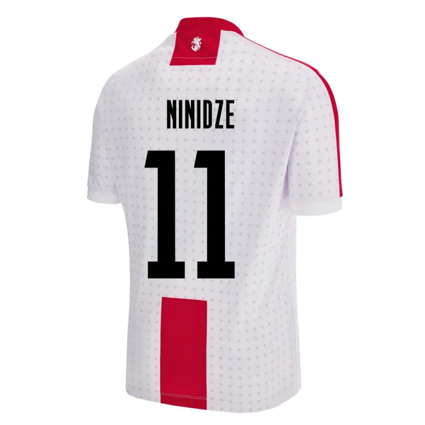 Danxen Män Georgia Nikoloz Ninidze #11 Vit Hemmatröja Matchtröjor 24-26 Tröjor T-Tröja