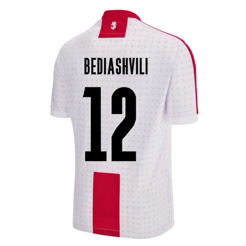 Danxen Män Georgia Giorgi Bediashvili #12 Vit Hemmatröja Matchtröjor 24-26 Tröjor T-Tröja