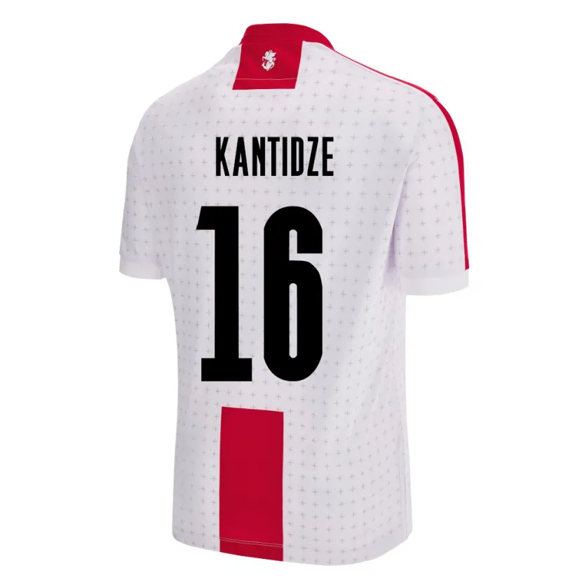 Danxen Män Georgia Nikoloz Kantidze #16 Vit Hemmatröja Matchtröjor 24-26 Tröjor T-Tröja