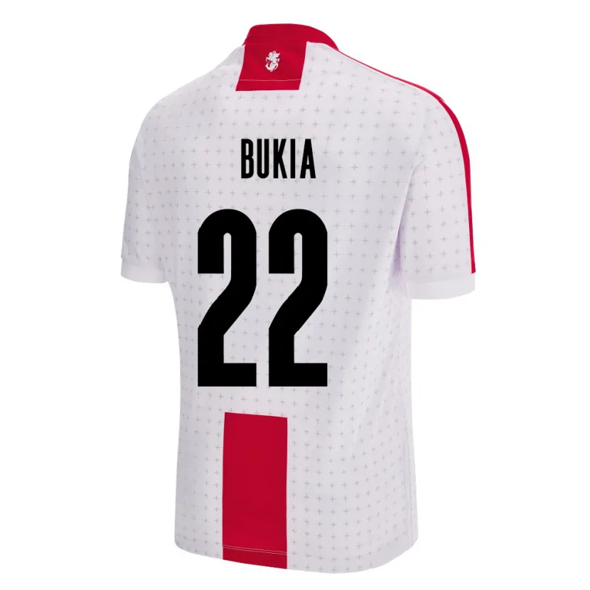 Danxen Män Georgia Davit Bukia #22 Vit Hemmatröja Matchtröjor 24-26 Tröjor T-Tröja
