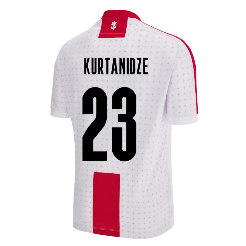 Danxen Män Georgia Revaz Kurtanidze #23 Vit Hemmatröja Matchtröjor 24-26 Tröjor T-Tröja