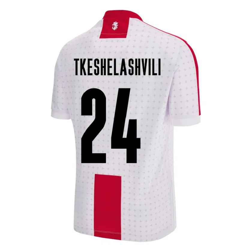 Danxen Män Georgia Amiran Tkeshelashvili #24 Vit Hemmatröja Matchtröjor 24-26 Tröjor T-Tröja
