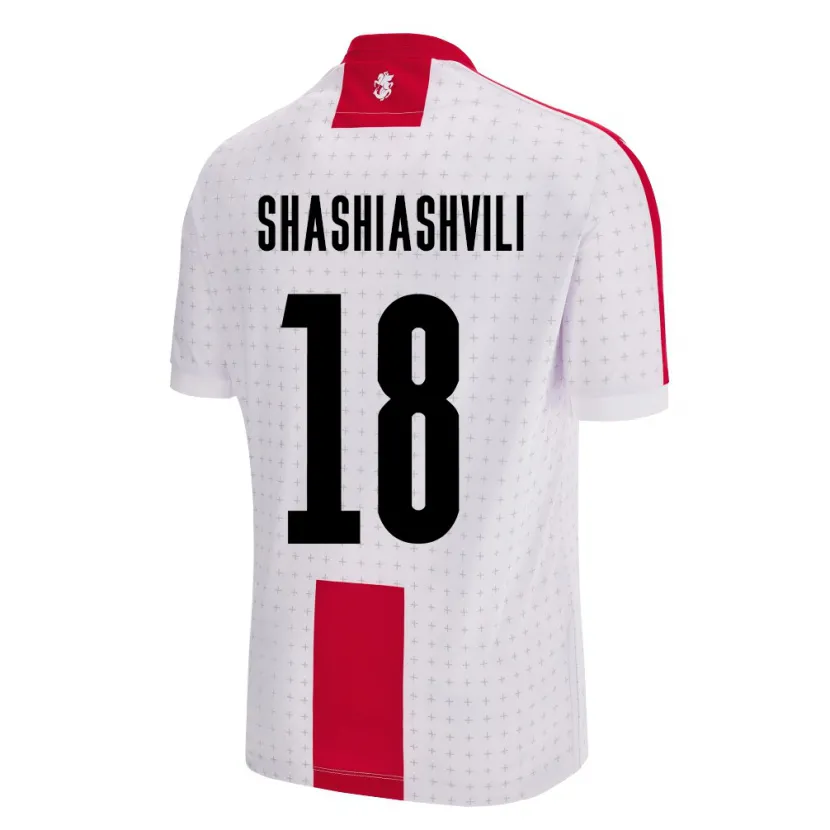 Danxen Män Georgia Luka Shashiashvili #18 Vit Hemmatröja Matchtröjor 24-26 Tröjor T-Tröja