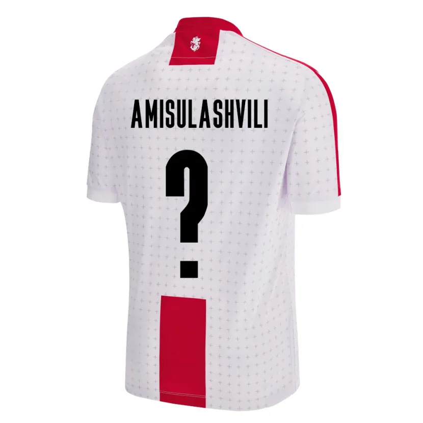 Danxen Män Georgia Aleksandre Amisulashvili #0 Vit Hemmatröja Matchtröjor 24-26 Tröjor T-Tröja