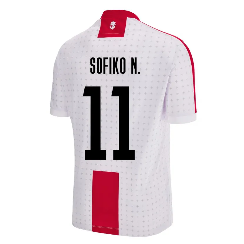 Danxen Män Georgia Sofiko Narsia #11 Vit Hemmatröja Matchtröjor 24-26 Tröjor T-Tröja