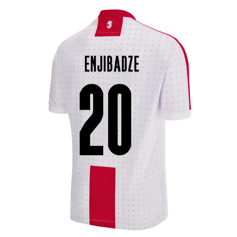 Danxen Män Georgia Elene Enjibadze #20 Vit Hemmatröja Matchtröjor 24-26 Tröjor T-Tröja