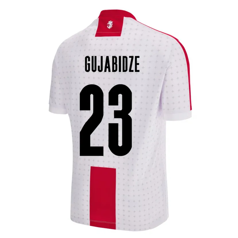Danxen Män Georgia Nino Gujabidze #23 Vit Hemmatröja Matchtröjor 24-26 Tröjor T-Tröja