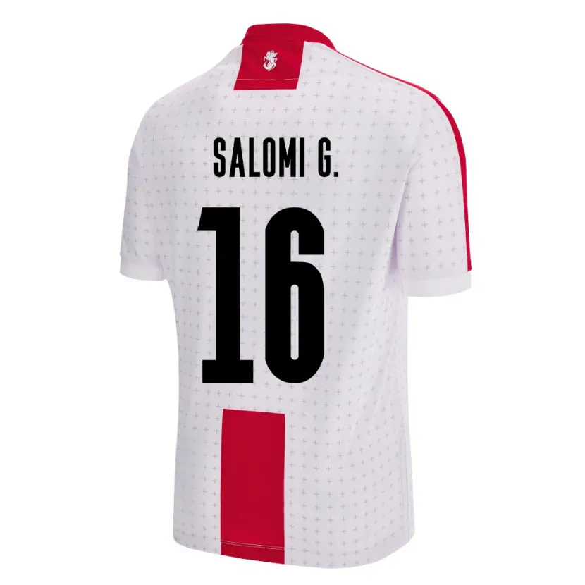 Danxen Män Georgia Salomi Gasviani #16 Vit Hemmatröja Matchtröjor 24-26 Tröjor T-Tröja