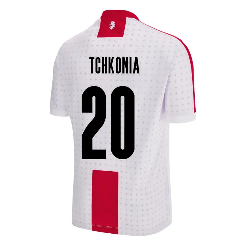Danxen Män Georgia Khatia Tchkonia #20 Vit Hemmatröja Matchtröjor 24-26 Tröjor T-Tröja