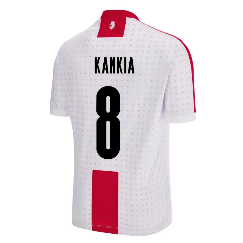 Danxen Män Georgia Lizzie Kankia #8 Vit Hemmatröja Matchtröjor 24-26 Tröjor T-Tröja