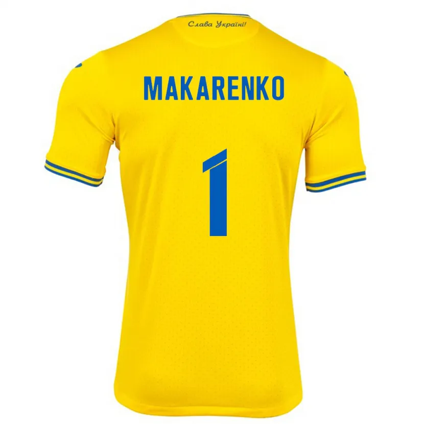 Danxen Män Ukraina Nazar Makarenko #1 Gul Hemmatröja Matchtröjor 24-26 Tröjor T-Tröja