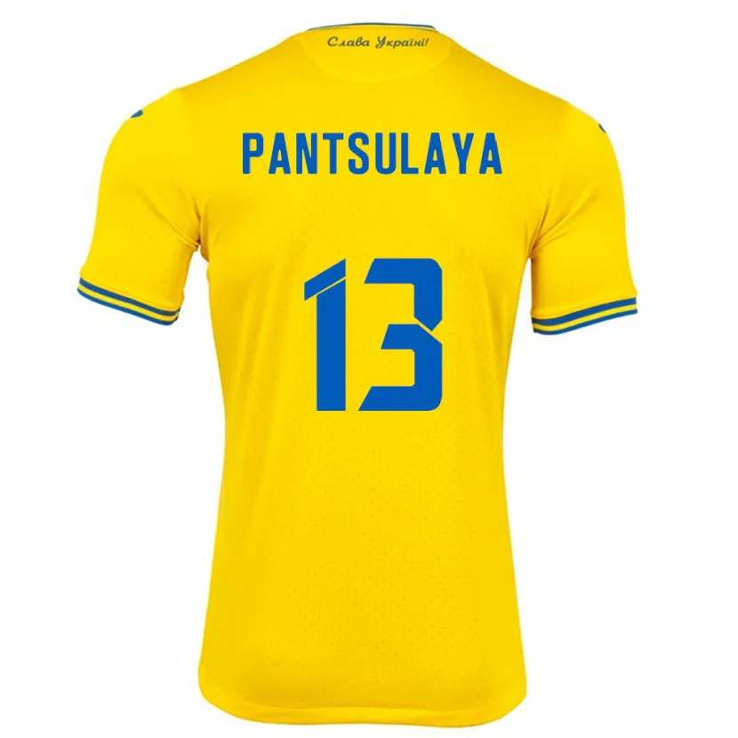 Danxen Män Ukraina Natiya Pantsulaya #13 Gul Hemmatröja Matchtröjor 24-26 Tröjor T-Tröja
