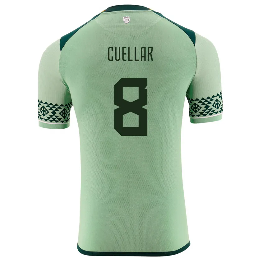 Danxen Män Bolivia Jaume Cuéllar #8 Ljusgrön Hemmatröja Matchtröjor 24-26 Tröjor T-Tröja