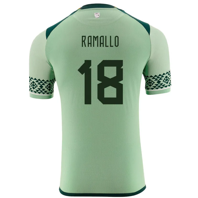 Danxen Män Bolivia Rodrigo Ramallo #18 Ljusgrön Hemmatröja Matchtröjor 24-26 Tröjor T-Tröja