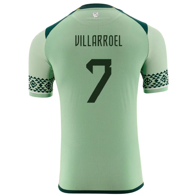 Danxen Män Bolivia Miguel Villarroel #7 Ljusgrön Hemmatröja Matchtröjor 24-26 Tröjor T-Tröja