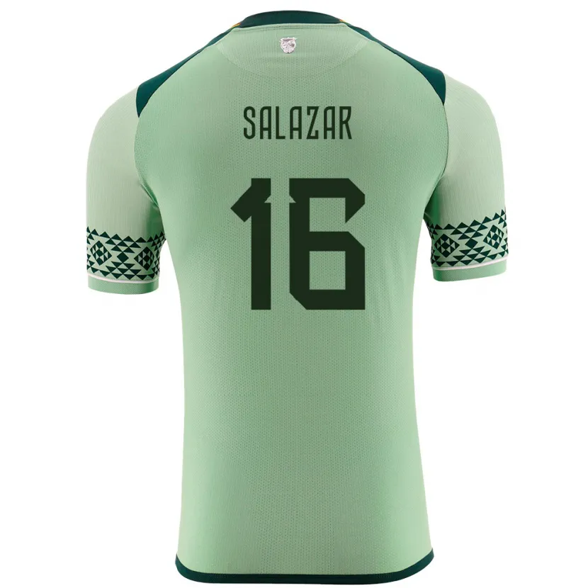 Danxen Män Bolivia Marco Salazar #16 Ljusgrön Hemmatröja Matchtröjor 24-26 Tröjor T-Tröja