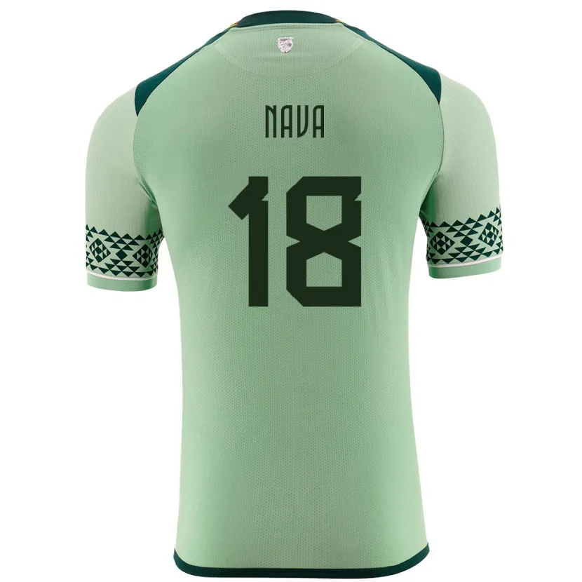 Danxen Män Bolivia Fernando Nava #18 Ljusgrön Hemmatröja Matchtröjor 24-26 Tröjor T-Tröja