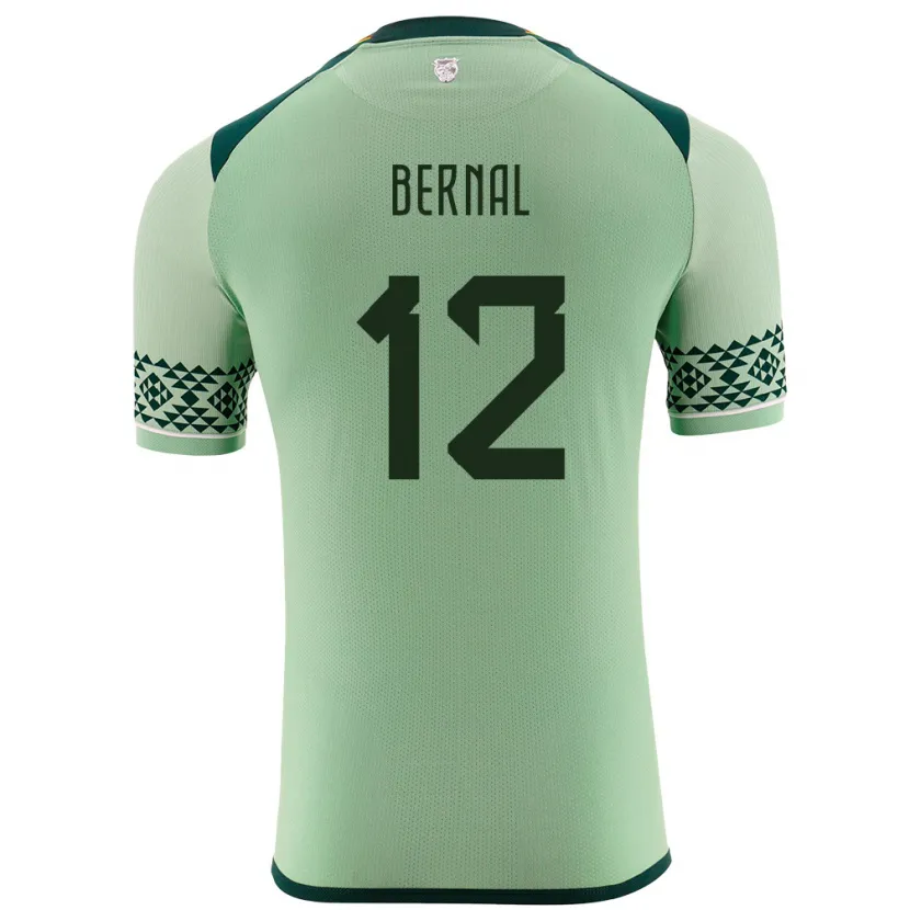 Danxen Män Bolivia Joel Bernal #12 Ljusgrön Hemmatröja Matchtröjor 24-26 Tröjor T-Tröja