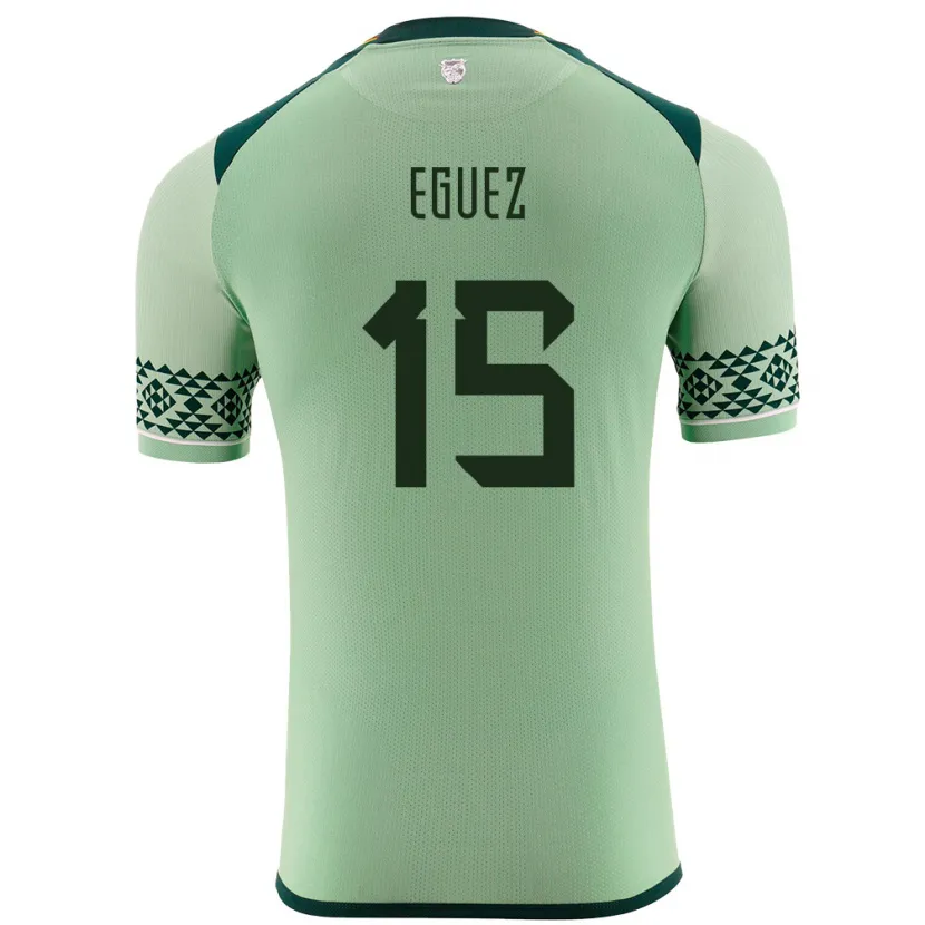 Danxen Män Bolivia Ramiro Eguez #15 Ljusgrön Hemmatröja Matchtröjor 24-26 Tröjor T-Tröja