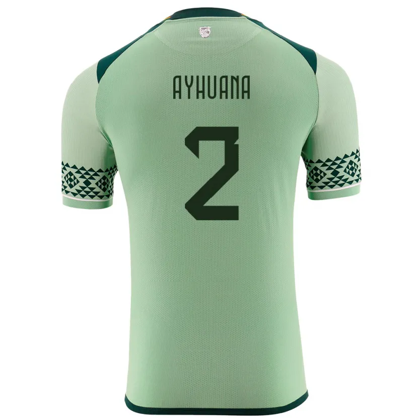 Danxen Män Bolivia Anderson Ayhuana #2 Ljusgrön Hemmatröja Matchtröjor 24-26 Tröjor T-Tröja
