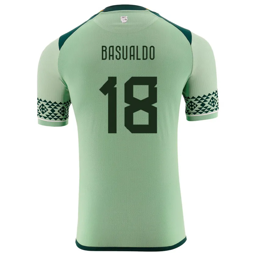 Danxen Män Bolivia Yoselin Basualdo #18 Ljusgrön Hemmatröja Matchtröjor 24-26 Tröjor T-Tröja