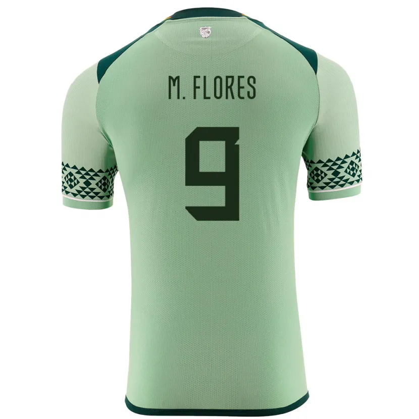 Danxen Män Bolivia Marlene Flores #9 Ljusgrön Hemmatröja Matchtröjor 24-26 Tröjor T-Tröja