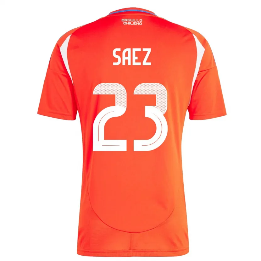 Danxen Män Chile Ignacio Sáez #23 Röd Hemmatröja Matchtröjor 24-26 Tröjor T-Tröja