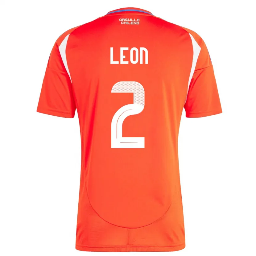 Danxen Män Chile Maicol León #2 Röd Hemmatröja Matchtröjor 24-26 Tröjor T-Tröja