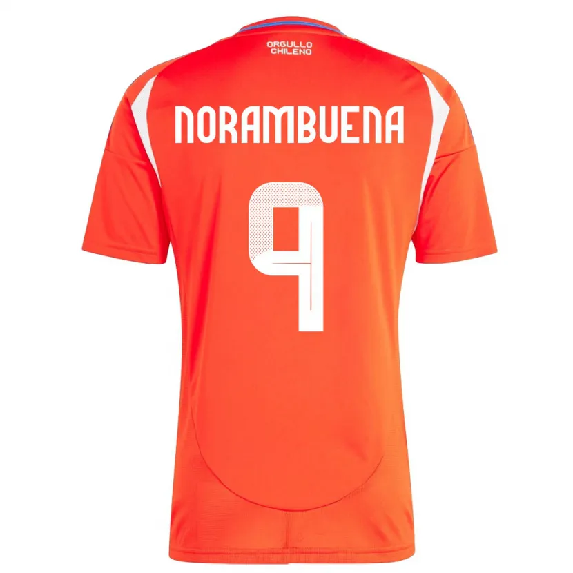 Danxen Män Chile Gabriel Norambuena #9 Röd Hemmatröja Matchtröjor 24-26 Tröjor T-Tröja