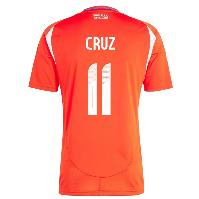 Danxen Män Chile Joan Cruz #11 Röd Hemmatröja Matchtröjor 24-26 Tröjor T-Tröja