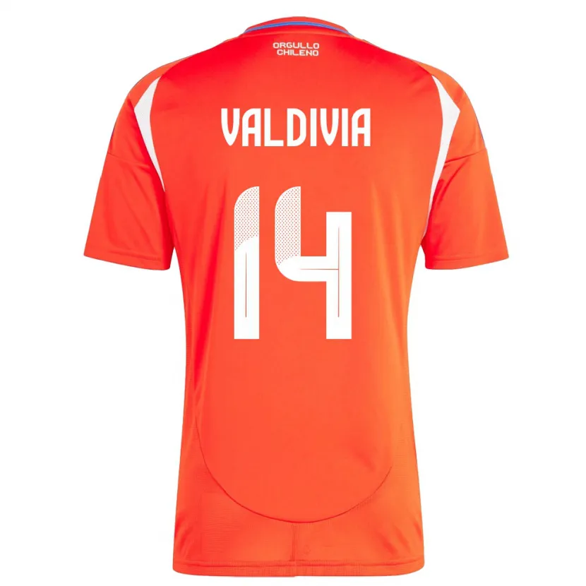 Danxen Män Chile Felipe Valdivia #14 Röd Hemmatröja Matchtröjor 24-26 Tröjor T-Tröja