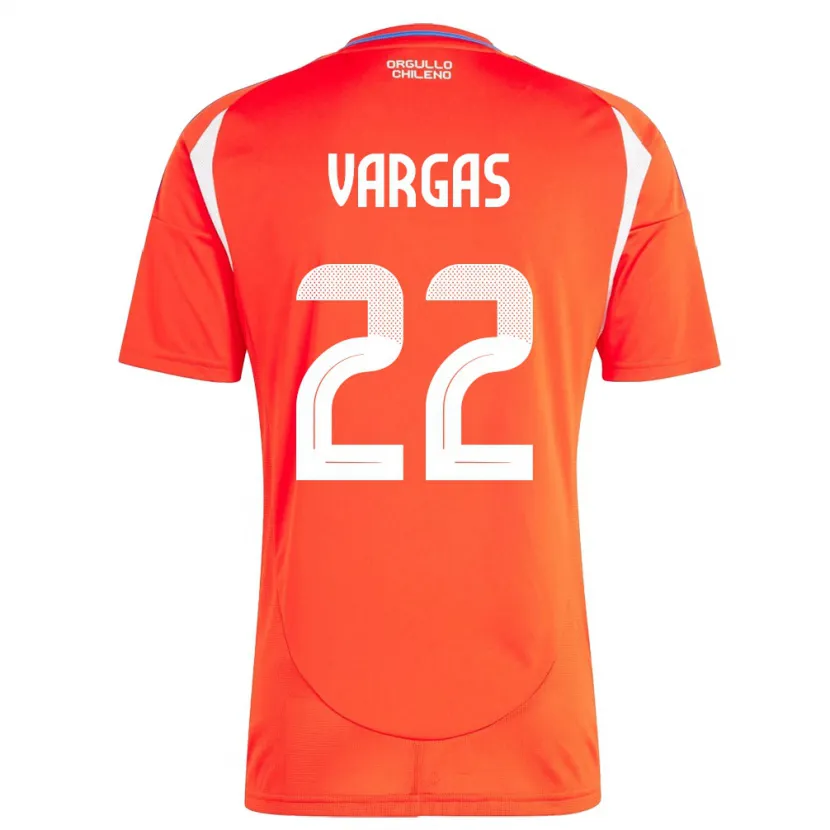 Danxen Män Chile Diego Vargas #22 Röd Hemmatröja Matchtröjor 24-26 Tröjor T-Tröja