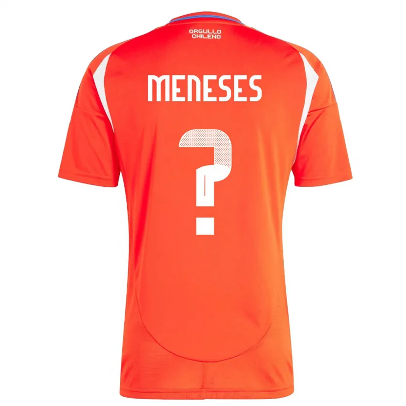 Danxen Män Chile Joaquín Meneses #0 Röd Hemmatröja Matchtröjor 24-26 Tröjor T-Tröja