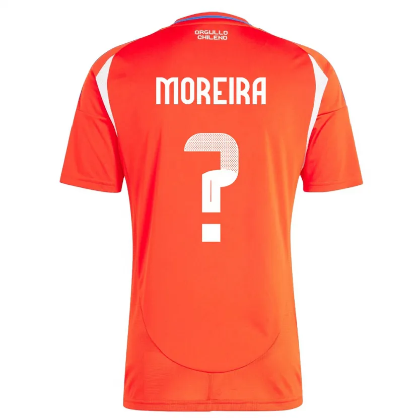 Danxen Män Chile Vicente Moreira #0 Röd Hemmatröja Matchtröjor 24-26 Tröjor T-Tröja