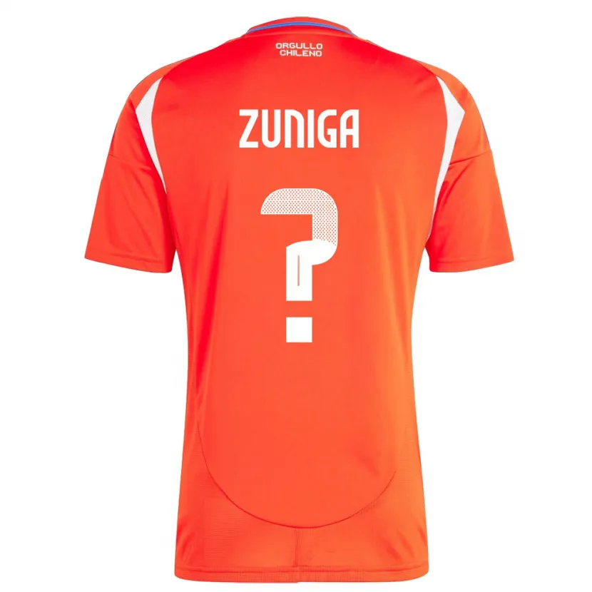 Danxen Män Chile Máximo Zúñiga #0 Röd Hemmatröja Matchtröjor 24-26 Tröjor T-Tröja