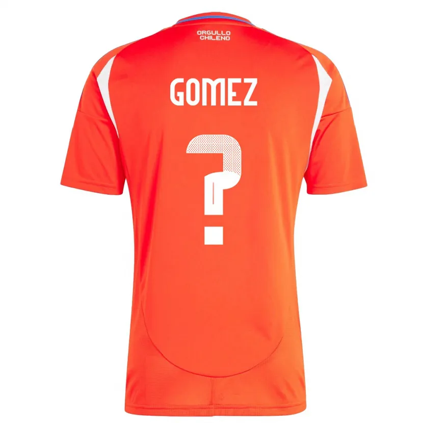 Danxen Män Chile Cristóbal Gómez #0 Röd Hemmatröja Matchtröjor 24-26 Tröjor T-Tröja