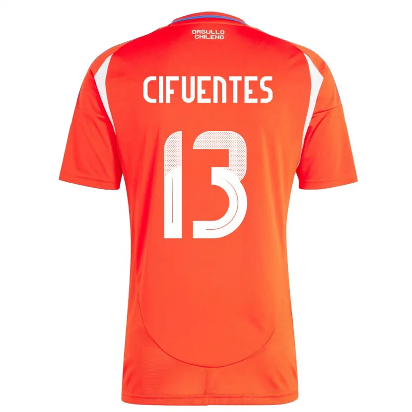 Danxen Män Chile Anaís Cifuentes #13 Röd Hemmatröja Matchtröjor 24-26 Tröjor T-Tröja