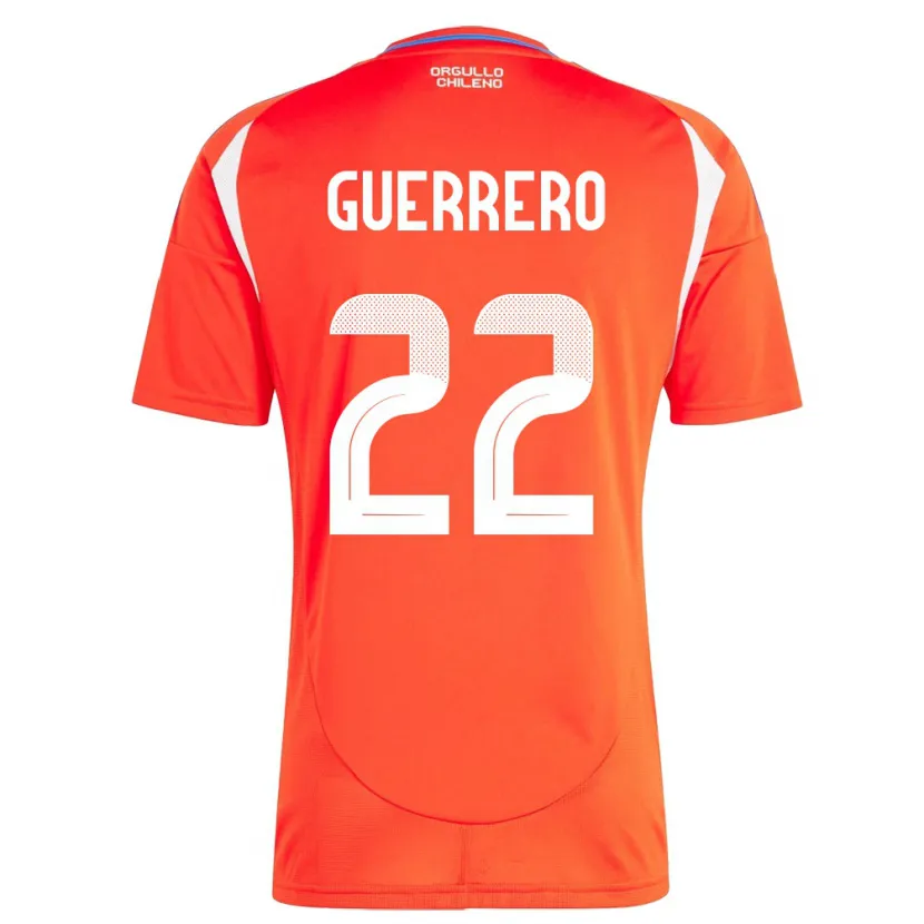 Danxen Män Chile Kathalina Guerrero #22 Röd Hemmatröja Matchtröjor 24-26 Tröjor T-Tröja