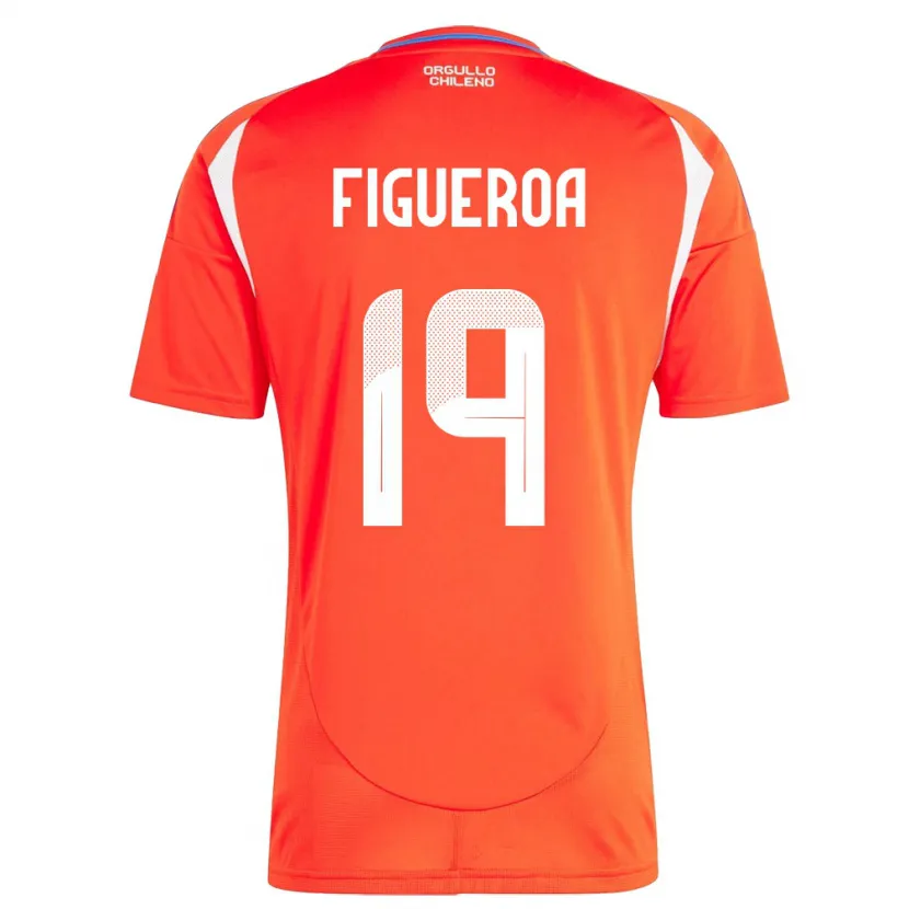 Danxen Män Chile Catalina Figueroa #19 Röd Hemmatröja Matchtröjor 24-26 Tröjor T-Tröja