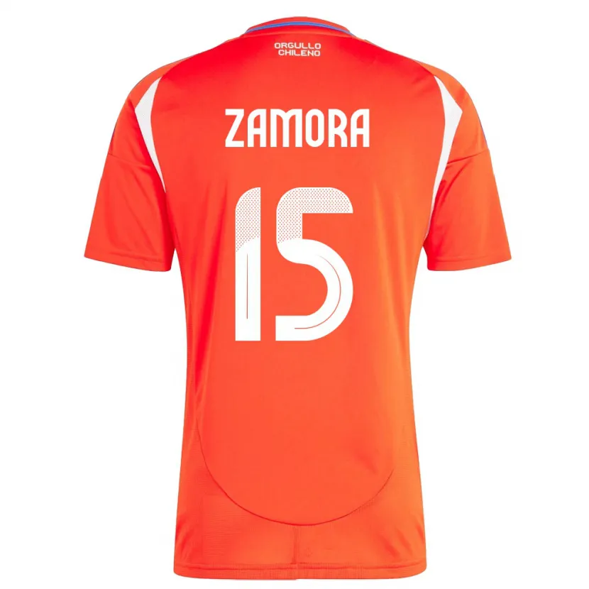 Danxen Män Chile Daniela Zamora #15 Röd Hemmatröja Matchtröjor 24-26 Tröjor T-Tröja