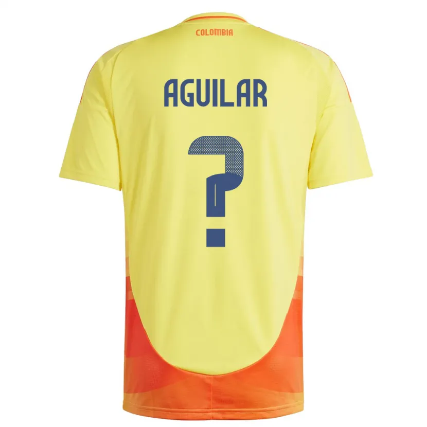 Danxen Män Colombia Alejandro Aguilar #0 Gul Hemmatröja Matchtröjor 24-26 Tröjor T-Tröja