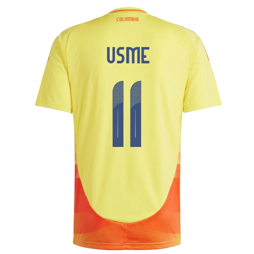 Danxen Män Colombia Catalina Usme #11 Gul Hemmatröja Matchtröjor 24-26 Tröjor T-Tröja