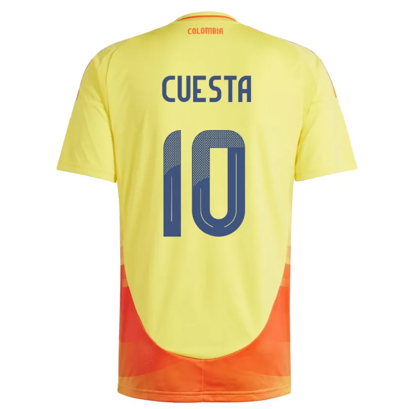 Danxen Män Colombia Yisela Cuesta #10 Gul Hemmatröja Matchtröjor 24-26 Tröjor T-Tröja
