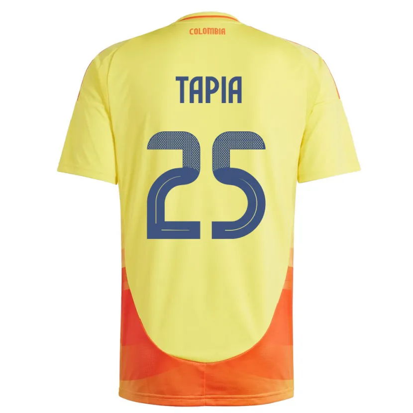 Danxen Män Colombia Katherine Tapia #25 Gul Hemmatröja Matchtröjor 24-26 Tröjor T-Tröja