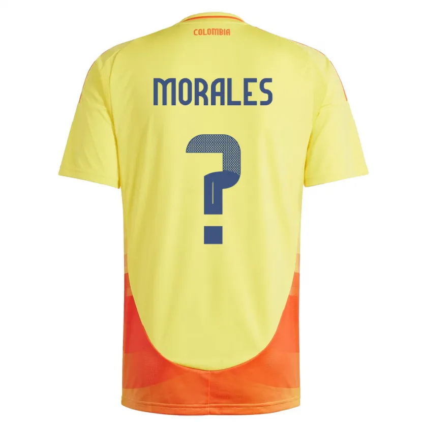 Danxen Män Colombia María Morales #0 Gul Hemmatröja Matchtröjor 24-26 Tröjor T-Tröja