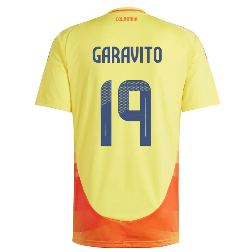 Danxen Män Colombia Laura Garavito #19 Gul Hemmatröja Matchtröjor 24-26 Tröjor T-Tröja